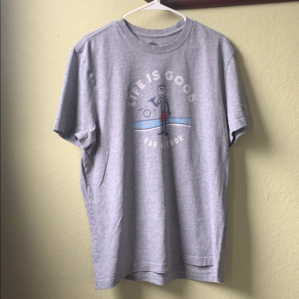 Grey Short Sleeve Life is Good T-shirt